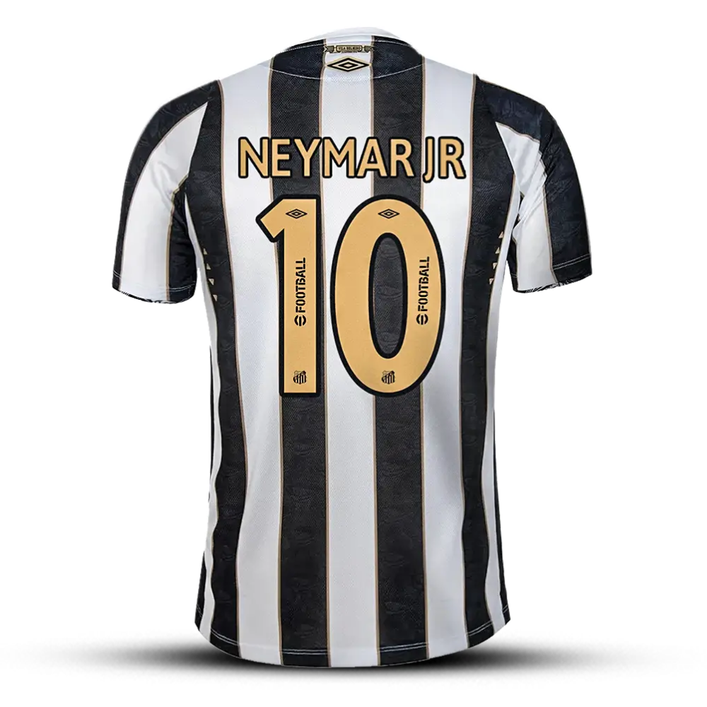 Camisa Santos II (NEYMAR JR - 10) 24/25 - Torcedor Masculina - Preto e Branco