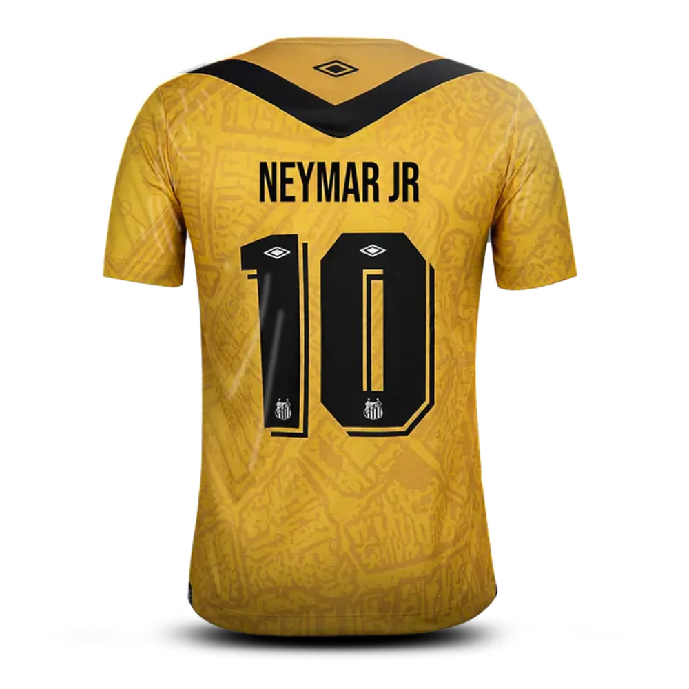 Camisa Santos III (NEYMAR JR - 10) 24/25 - Torcedor Masculina - Amarelo e Preto