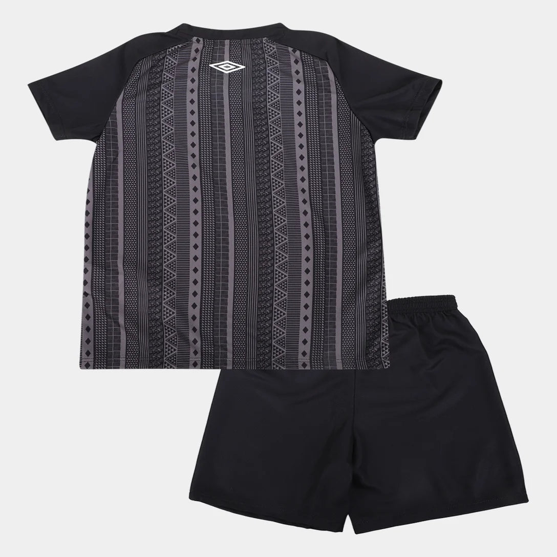 Kit Santos Infantil III 22/23 s/n° Torcedor Umbro - Chumbo+Preto