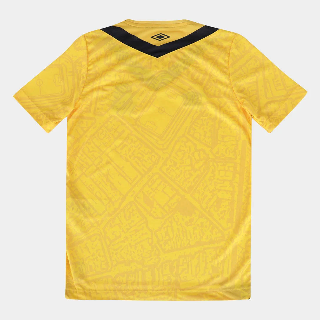 Camisa Santos Infantil III 2024 s/n° Torcedor Umbro - Amarelo+Preto