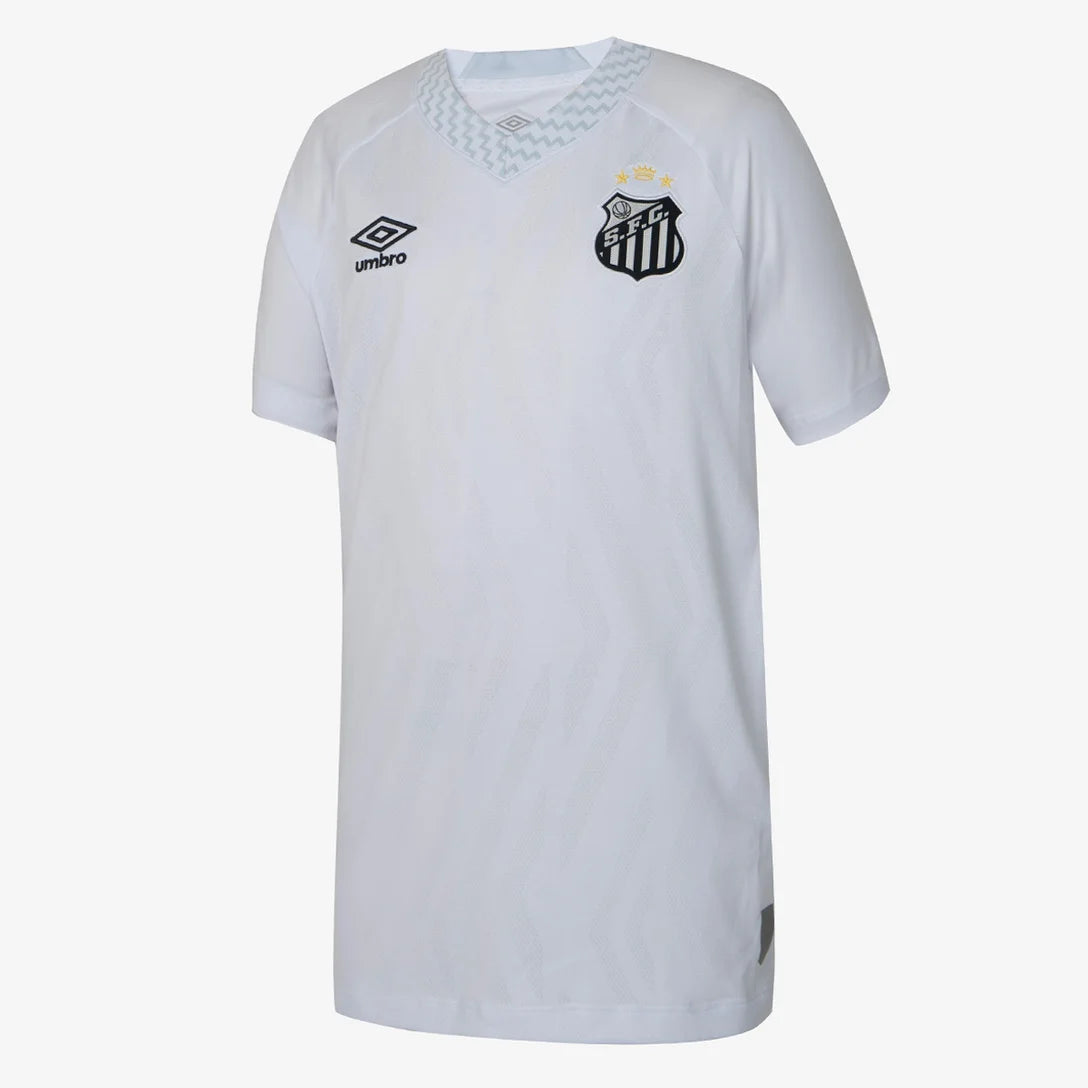 Camisa Infantil Santos I 25/26 s/n Torcedor Umbro - Branco+Cinza
