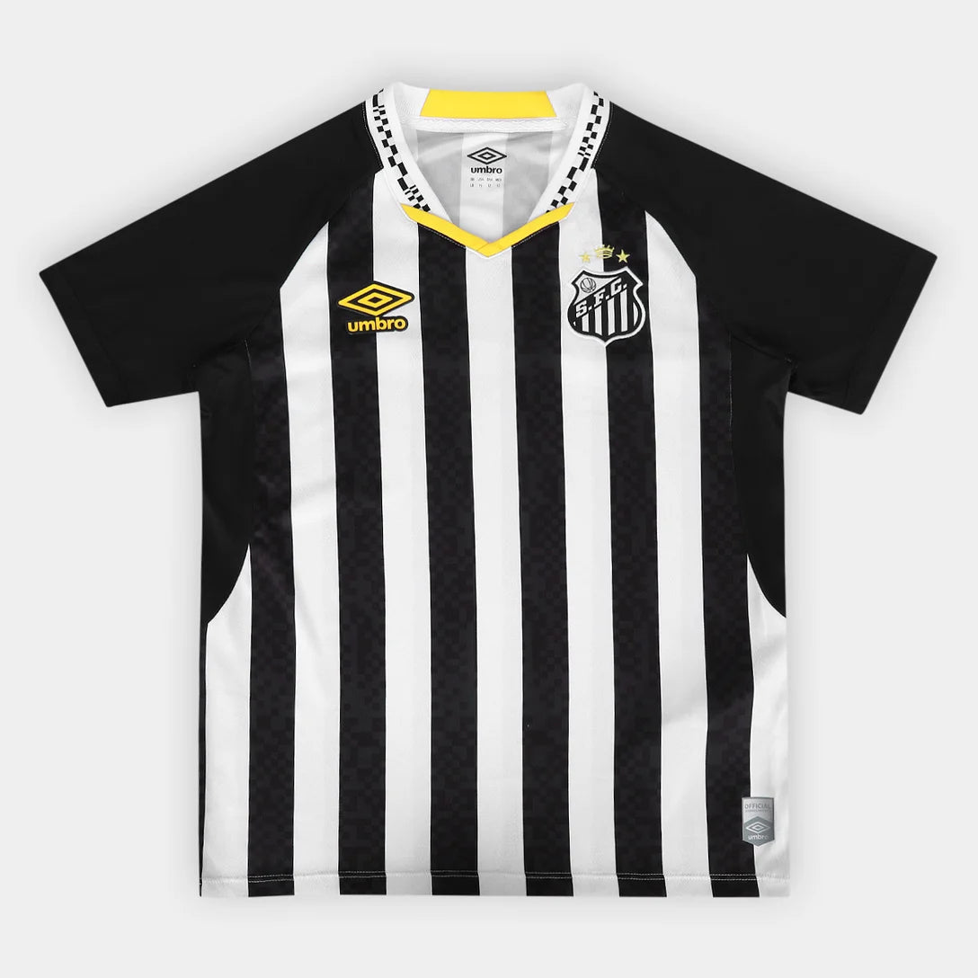 Camisa Infantil Santos II 25/26 s/n Umbro - Preto+Branco