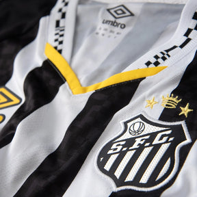 Camisa Infantil Santos II 25/26 s/n Umbro - Preto+Branco
