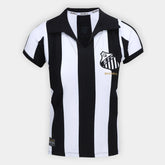 Camisa Santos 1963 Listrada Retrômania Feminina - Preto+Branco