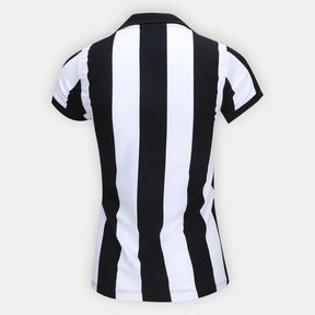 Camisa Santos 1963 Listrada Retrômania Feminina - Preto+Branco