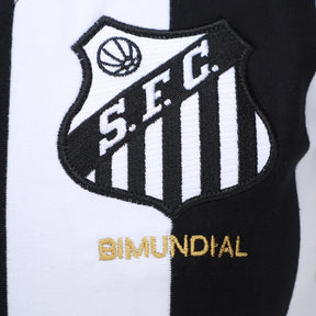 Camisa Santos 1963 Listrada Retrômania Feminina - Preto+Branco