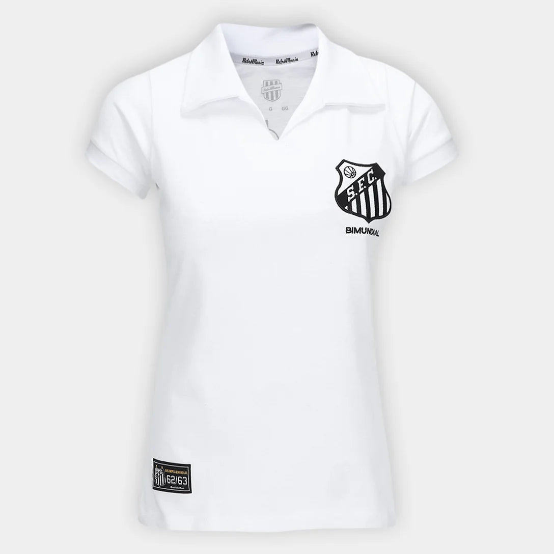 Camisa Santos 1963 Retrômania Feminina - Branco