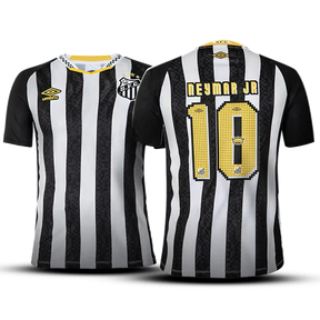 Camisa Santos II 25/26 Branca - NEYMAR JR 10 - Preto e Branco