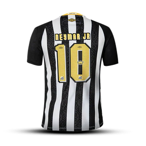 Camisa Santos II 25/26 Branca - NEYMAR JR 10 - Preto e Branco